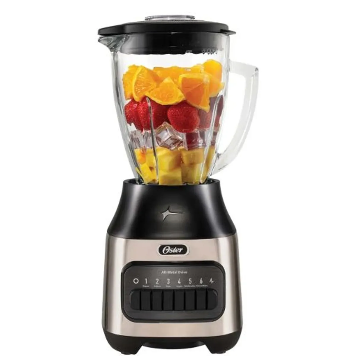 OSTER - Licuadora Oster® con vaso de vidrio y 6 velocidades más pulso BLSTPEG NPB
