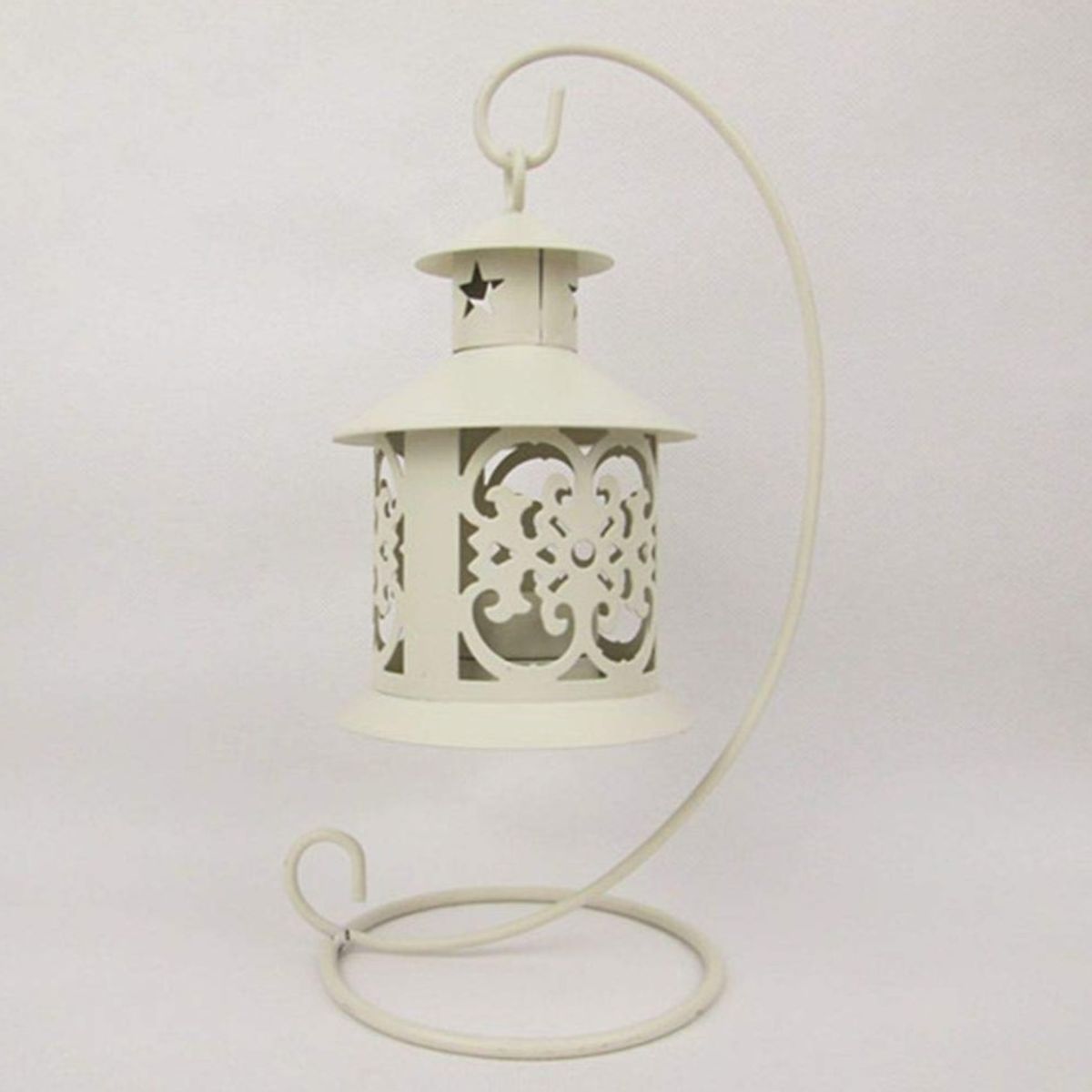 GENERICO - Farol Candelabro Portavela Linterna Hierro Vela Luz Vintage