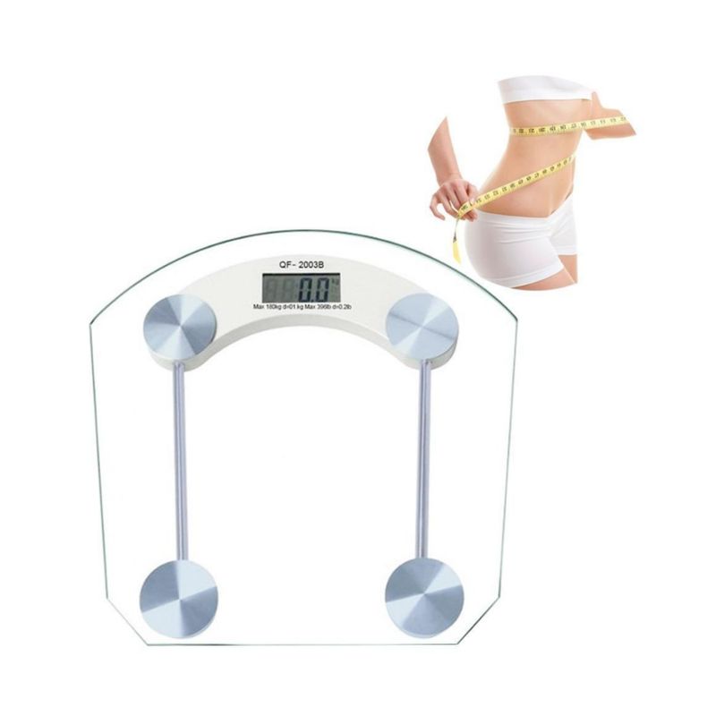 GENERICO - Balanza Digital De Baño Vidrio Templado 180 Kg 2003b