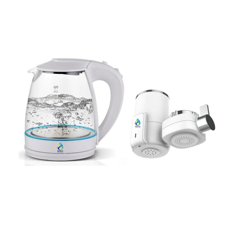 WATERLIFE - COMBO HERVIDOR SALUDABLE BLANCO + FILTRO DE AGUA PARA COCINA Y BAÑO
