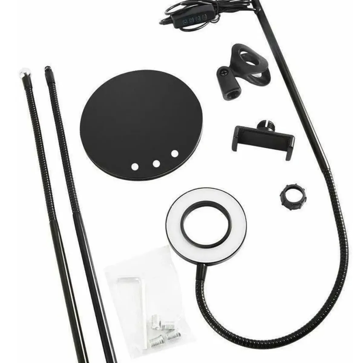 GENERICO - Aro De Luz Led 3 En 1 C/ Soporte Para Celular Y Micrófono