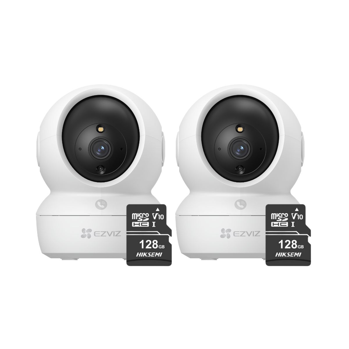 EZVIZ - Kit de 2 cámaras seguridad full hd para interiores H6C-Pro-2MP + 128SD Ezviz
