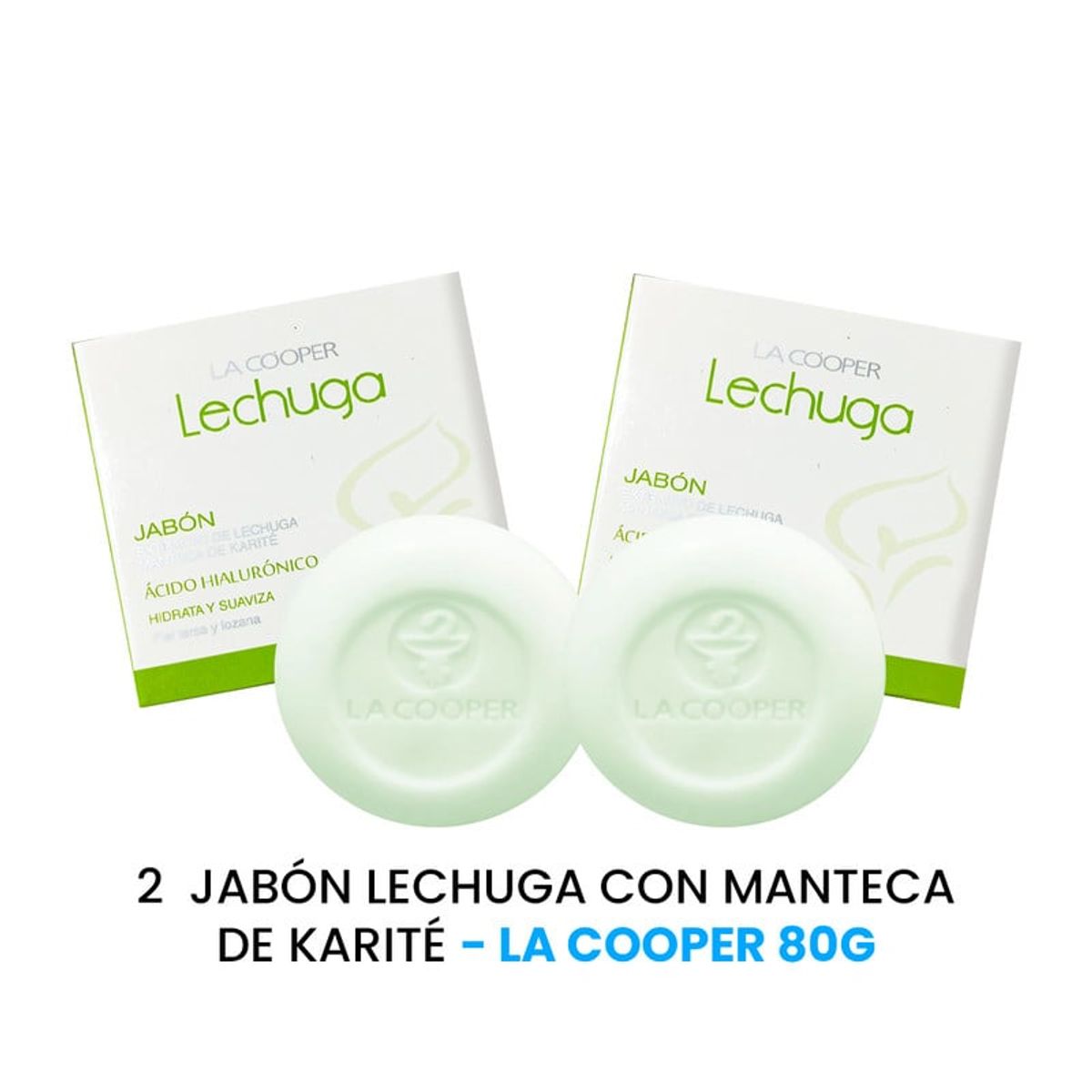 GENERICO - Jabón lechuga con manteca de karité La cooper 80Gr 2 Unidades