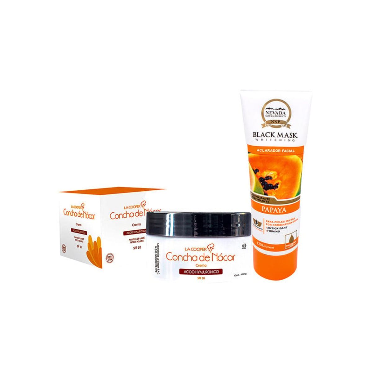 GENERICO - Crema de Concha de Nácar 100Gr + Mascarilla Negra de Papaya 120Gr