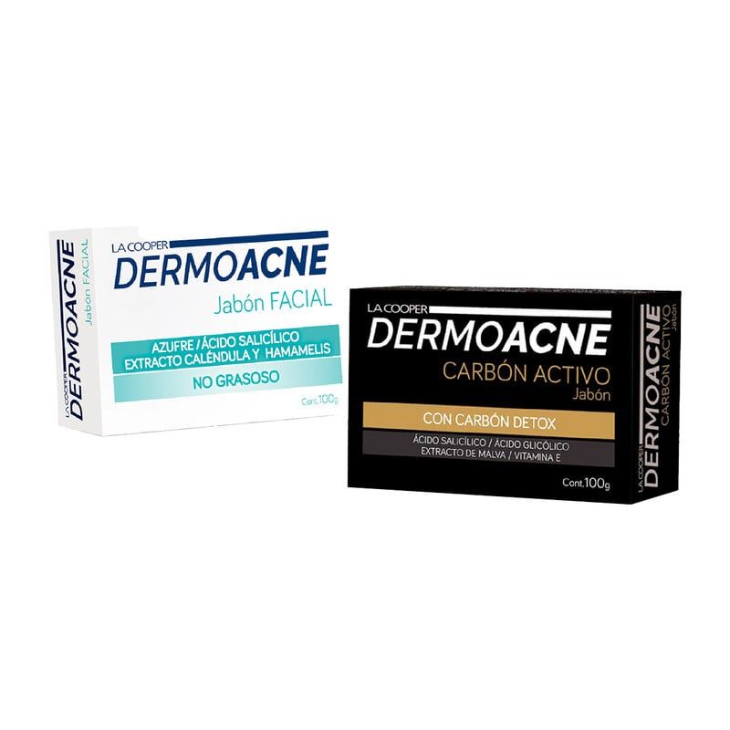GENERICO - Jabón Facial Azufre 100Gr + Carbon Activo 100Gr