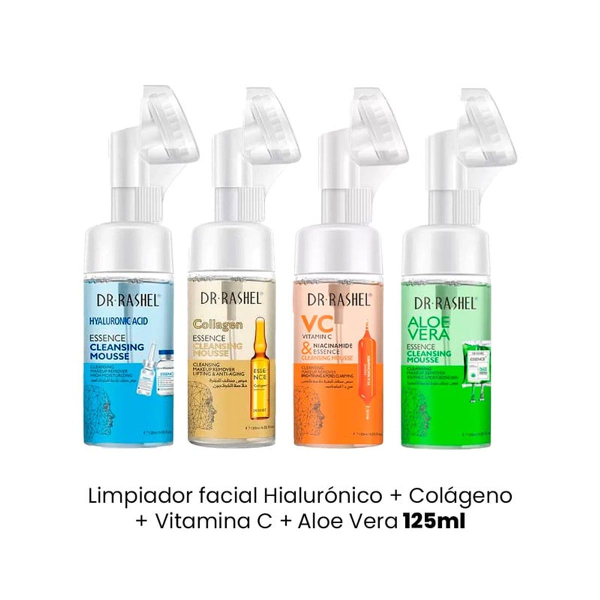 GENERICO - Limpiador facial Hialurónico + Colágeno + Vitamina C + Aloe Vera 125ml