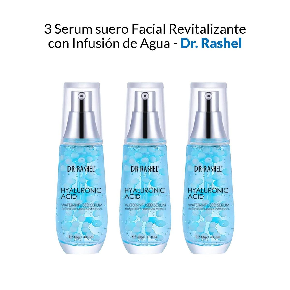 GENERICO - Hyaluronic Acid Suero Con Infusión De Agua 40Gr Dr Rashel 3 Unidades