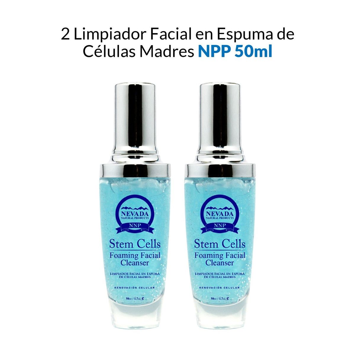 NEVADA NATURAL PRODUCTS - Limpiador Facial En Espuma De Celulas Madres Nevada 50ml 2 Unidades