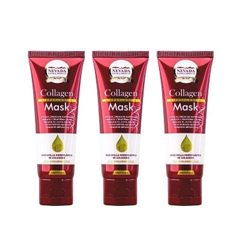 NEVADA NATURAL PRODUCTS - Mascarilla Hidroplastica De Colageno Nevada 120Gr 3 Unidades