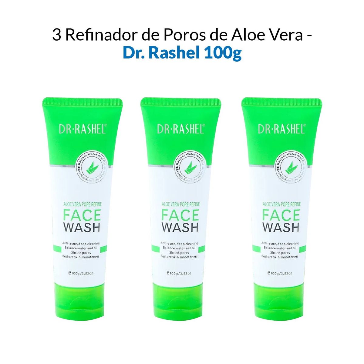 GENERICO - Refinador De Poros De Aloe Vera Dr Rashel 100Gr 3 Unidades