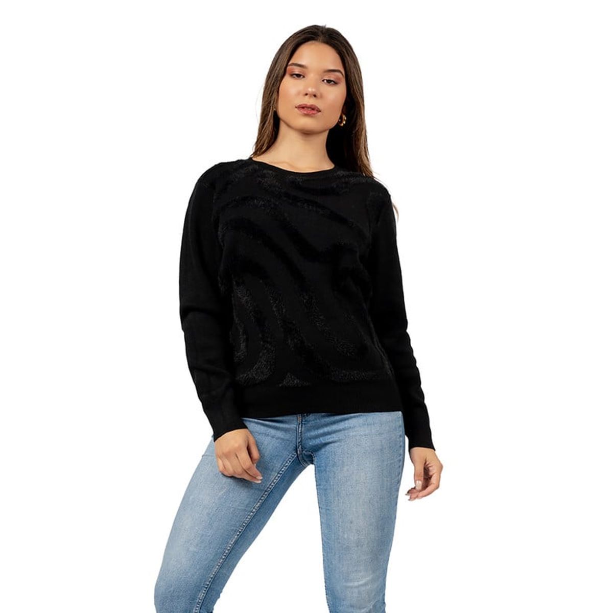 INDEMA - Sueter Polera Mujer de Cashemira Color Negro