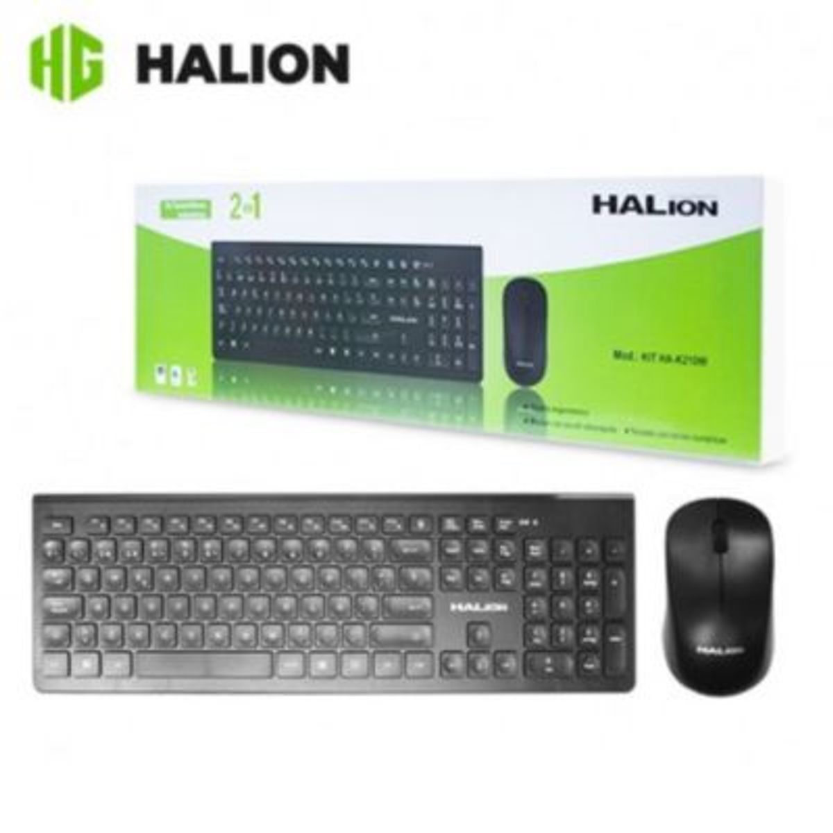 HALION - Kit Teclado y Mouse Halion HA-K210W Inalambrico USB