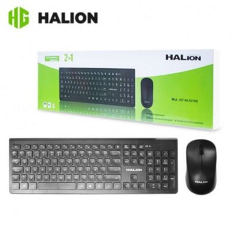 HALION - Kit Teclado y Mouse Halion HA-K210W Inalambrico USB