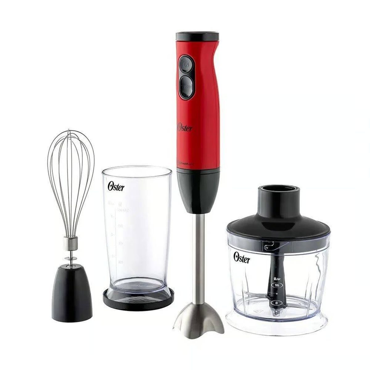 OSTER - Batidora Oster de Inmersion 1 velocidad + Turbo FPSTHB460A Rojo