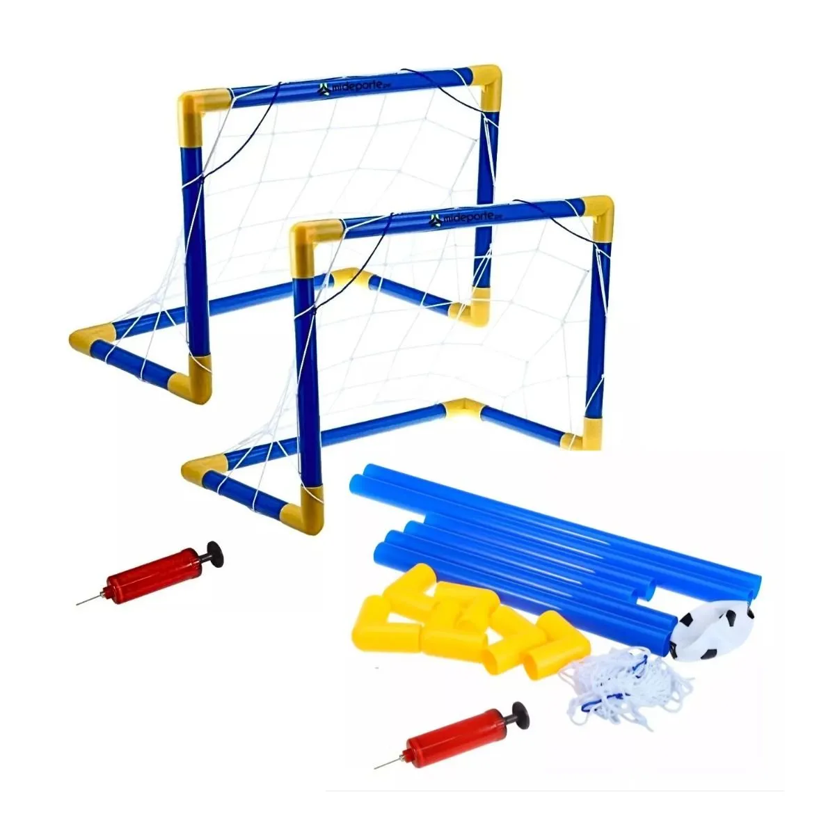 GENERICO - Arco De Futbol 2 unid Para Niños Armable Resistente Pelota