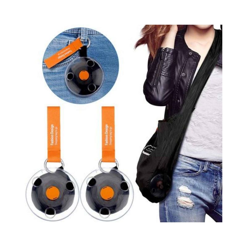 GENERICO - pack 3Bolsas Ecológicas enrollable reutilizable compras resistente