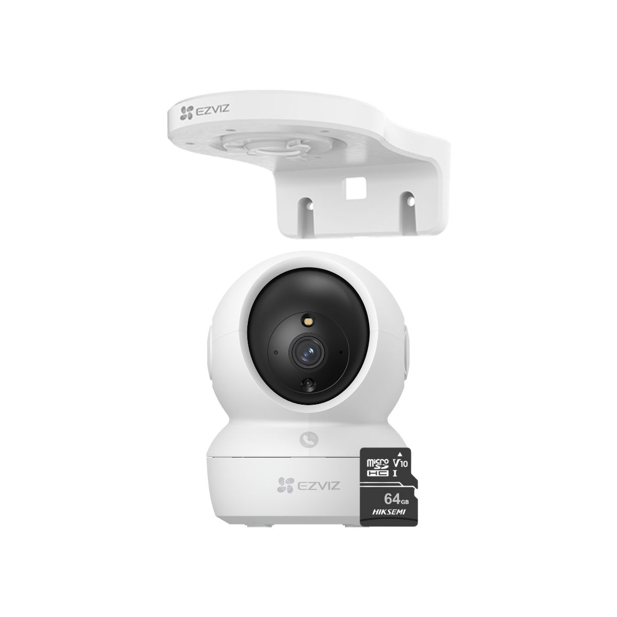 EZVIZ - Cámara de seguridad H6C Full HD + Soporte de montaje en pared + 64GB - Ezviz
