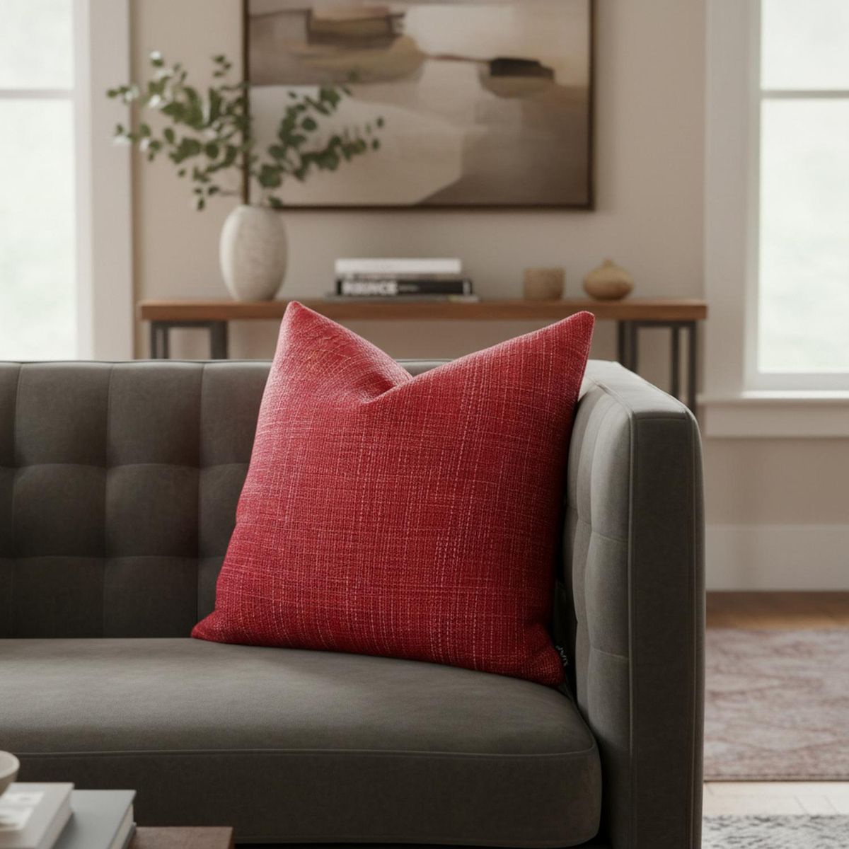 MAP DESIGN HOME - Funda de Cojin Jaspel Cranberry 45x45cm