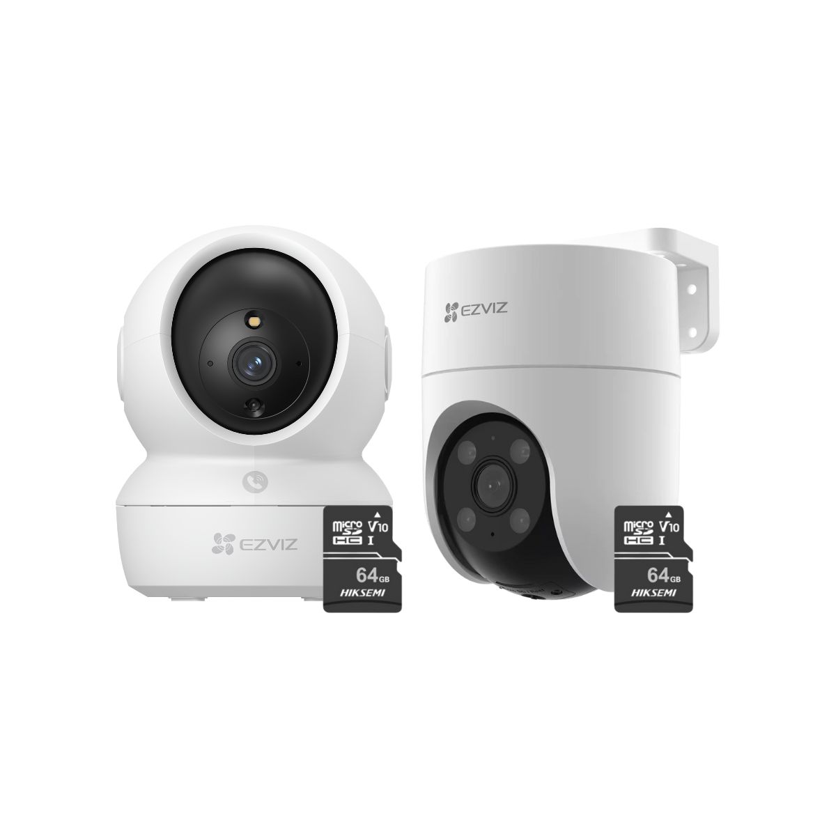 EZVIZ - Kit de cámaras de seguridad inteligente H6C Full HD + H8C 2MP + 64SD - Ezviz