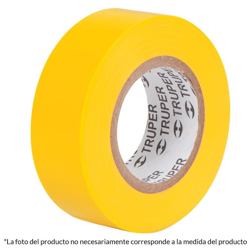 TRUPER - Cinta aislante de 18 m x 19 mm amarilla Truper
