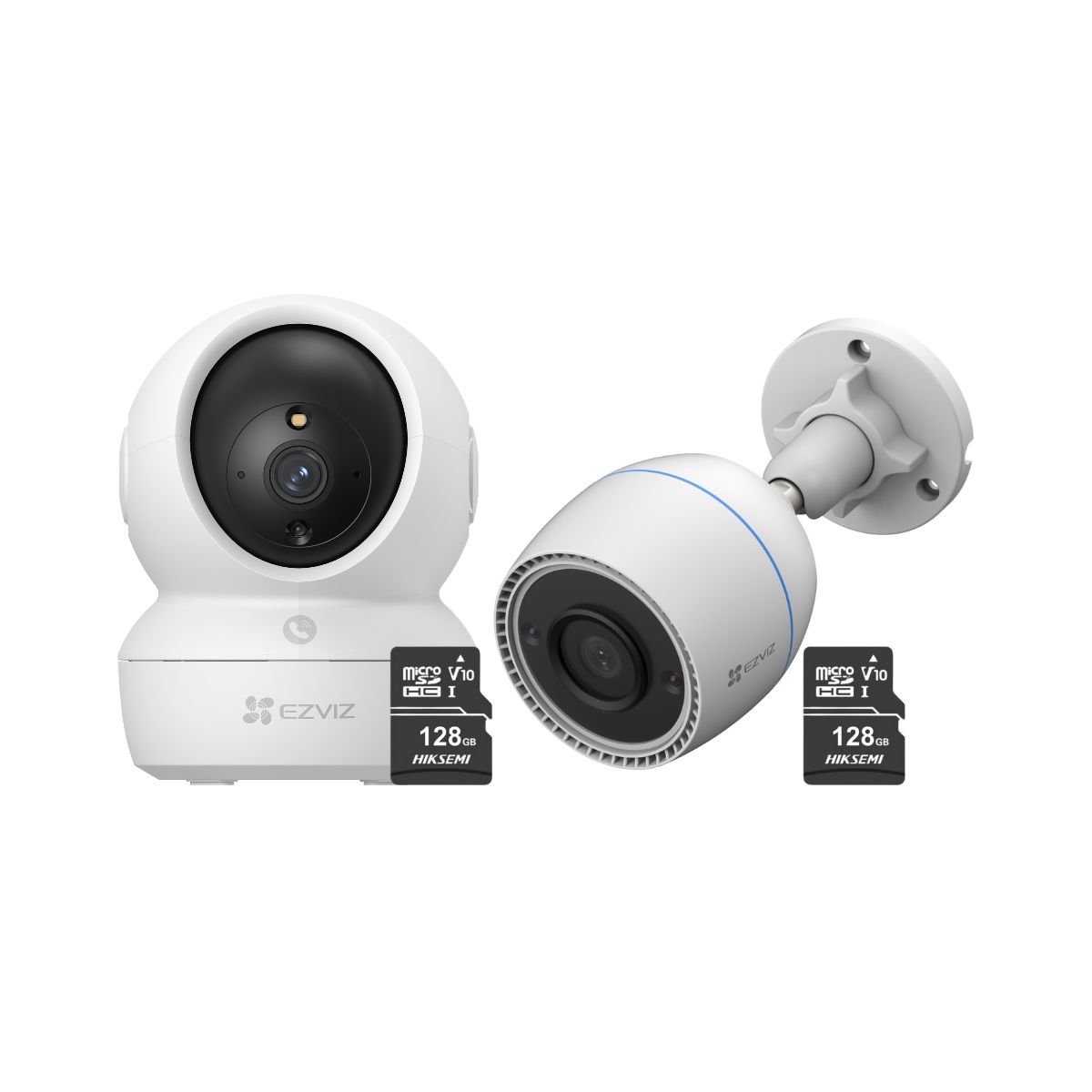 EZVIZ - Kit de cámaras de seguridad inteligente H6C Full HD + H3C 2MP + 128SD - Ezviz