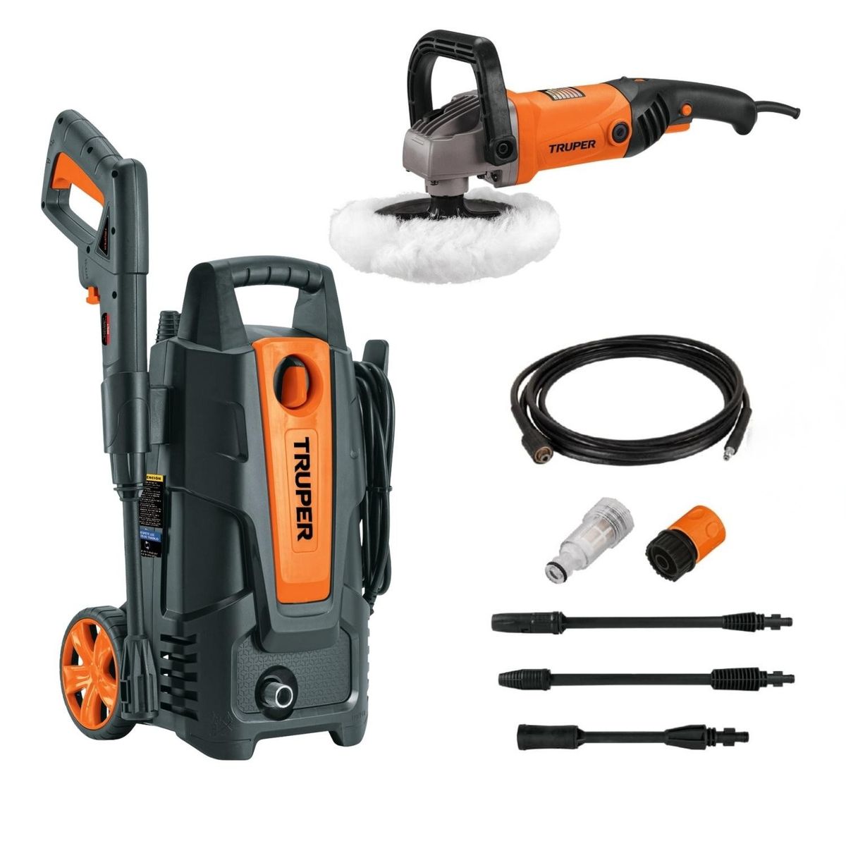 TRUPER - Hidrolavadora 1500Psi Pulidora profesional Truper