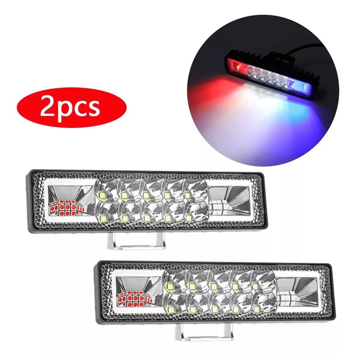 GENERICO - Par De faros Estroboscópicas De 16 Led Para Autos Y Motos