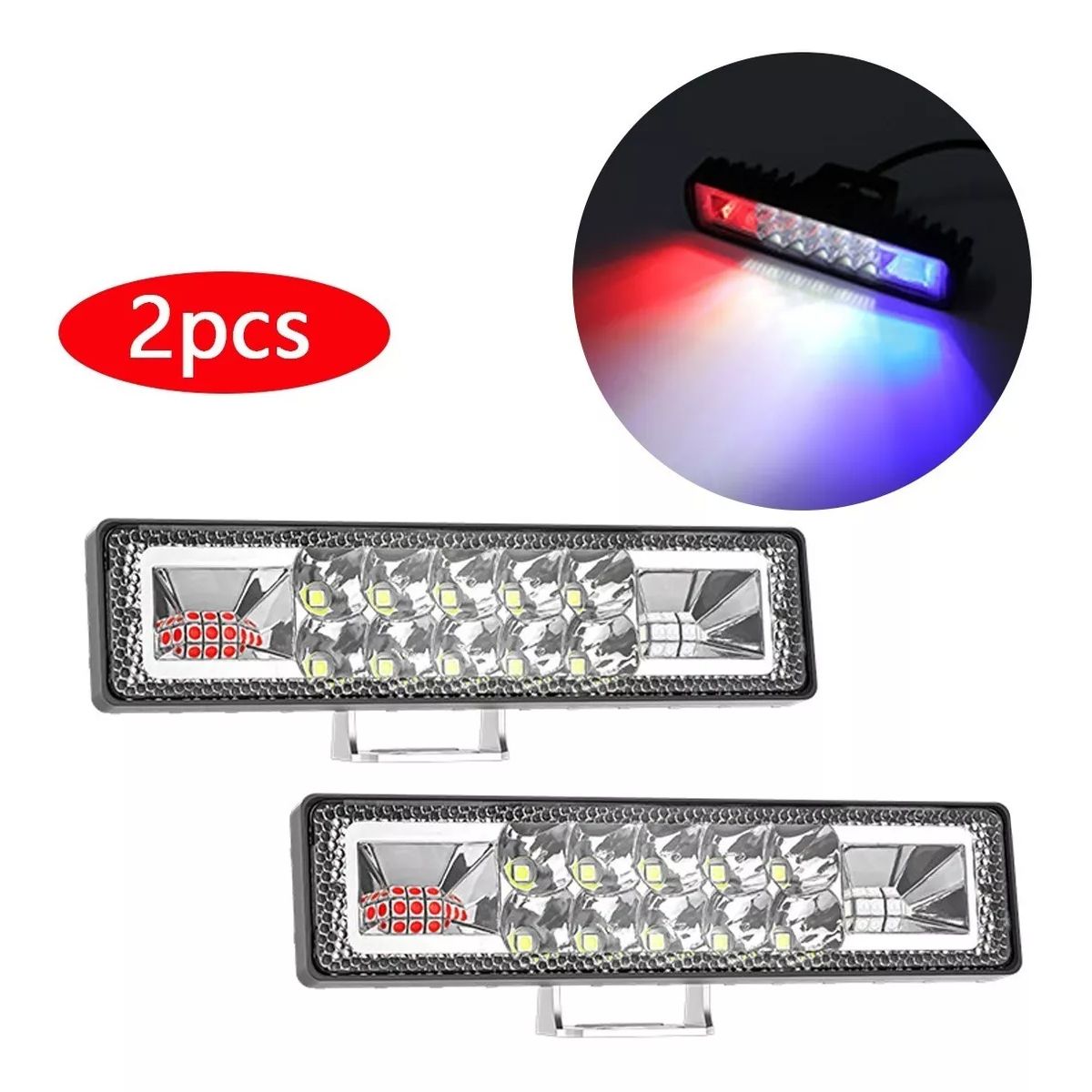 GENERICO - Par De faros Estroboscópicas De 16 Led Para Autos Y Motos