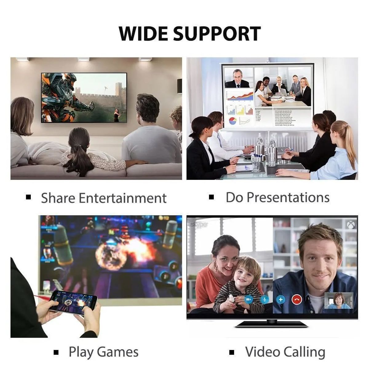 GENERICO - cable adaptador android tipo c y Lightning a hdmi 3 en 1 miraScreen