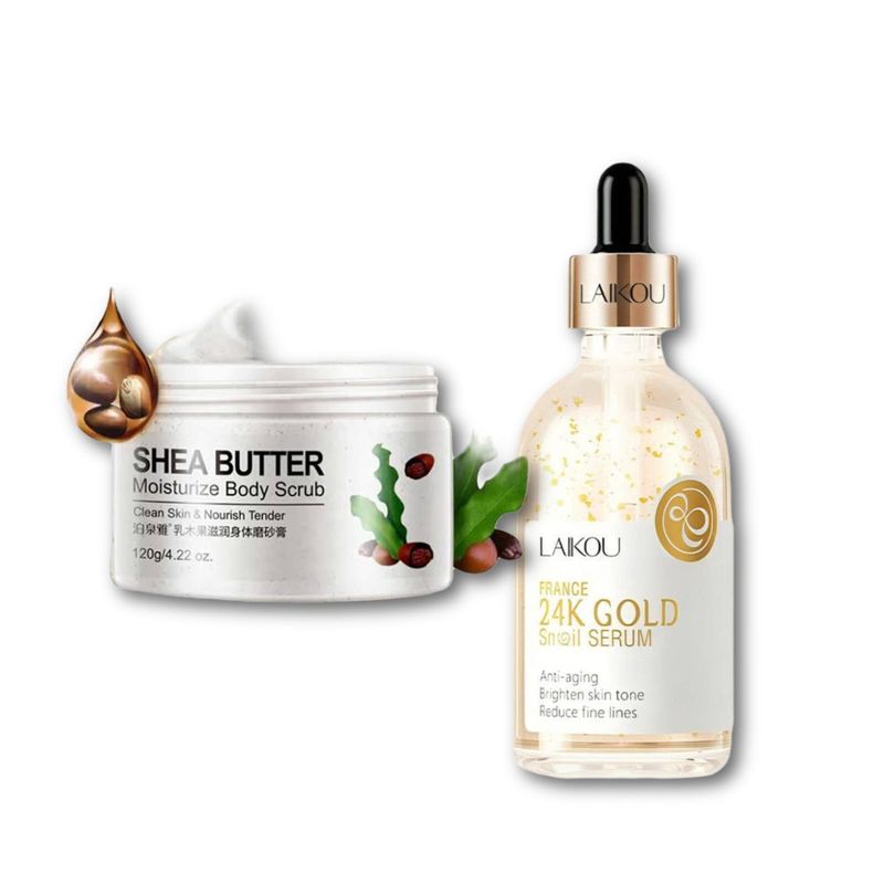 GENERICO - Exfoliante de Karite + Serum 24K Gold- Snail