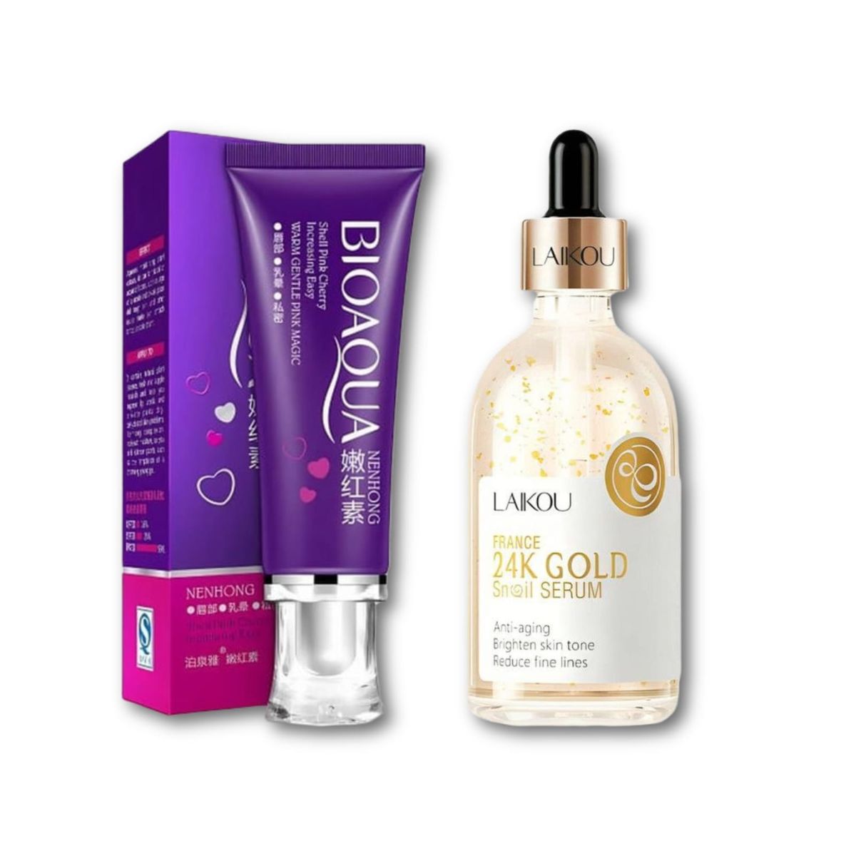 BIOAQUA - Crema Despigmentante + Serum 24K Gold- Snail