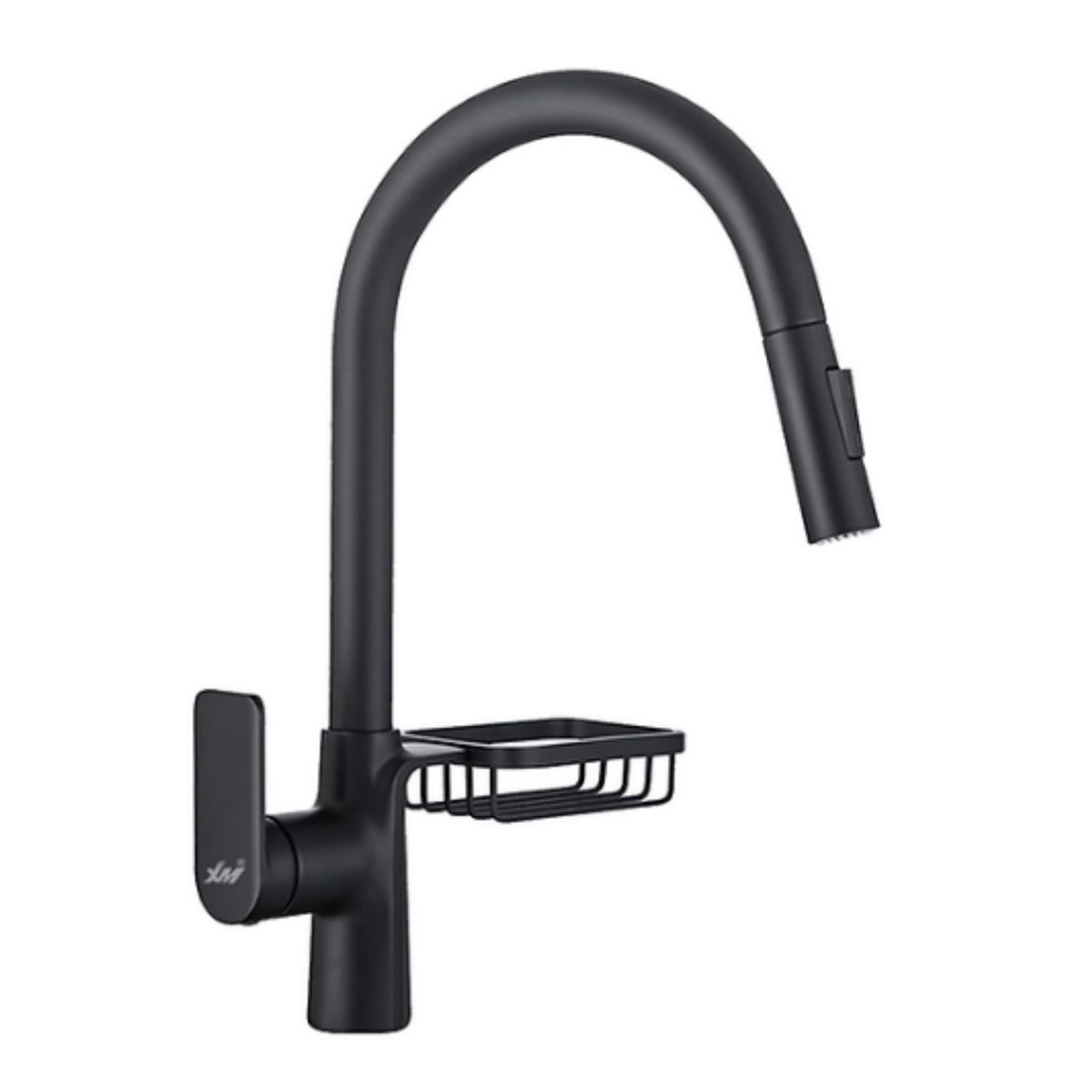 GENERICO - Mescladora tipo Ganso  para Cocina en Acero Inoxidable Negro mate