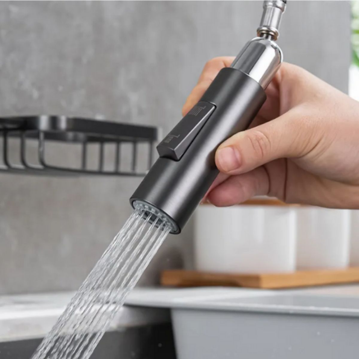 XM - Mescladora tipo Ganso  para Cocina en Acero Inoxidable Plomo Mate