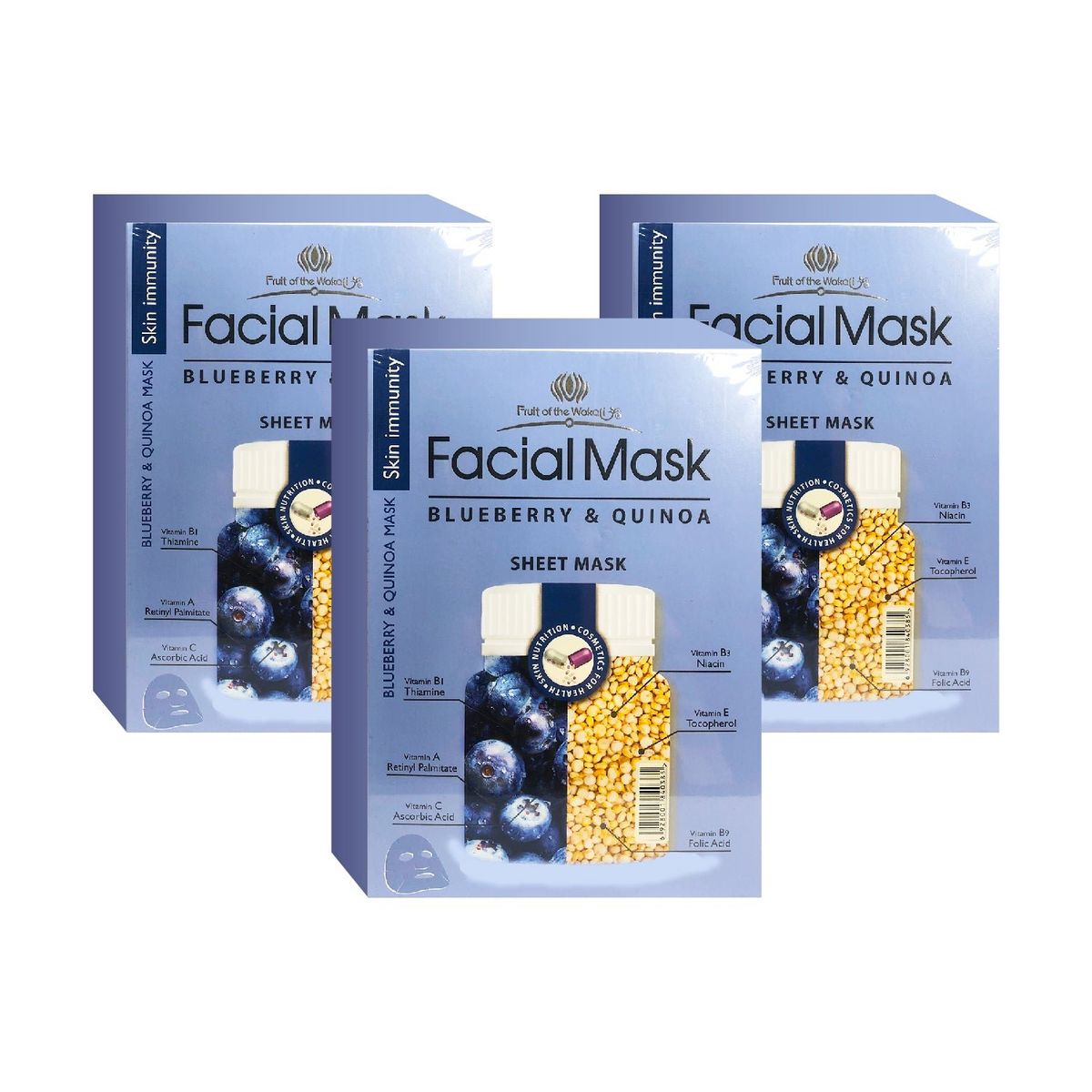 WOKALI - Mascara Facial De Arandano y Quinoa Wokali 30mlx10 Piezas 3 Pack