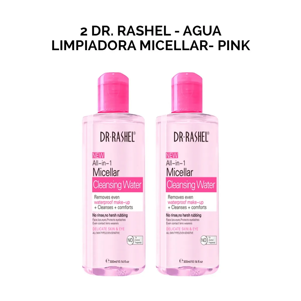 GENERICO - Agua Limpiadora Micellar Pink Dr Rashel 300ml 2 Unidades