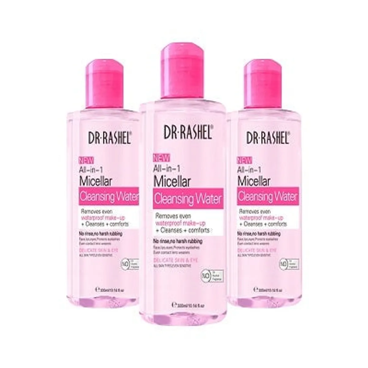 GENERICO - Agua Limpiadora Micellar Pink Dr Rashel 300ml 3 Unidades