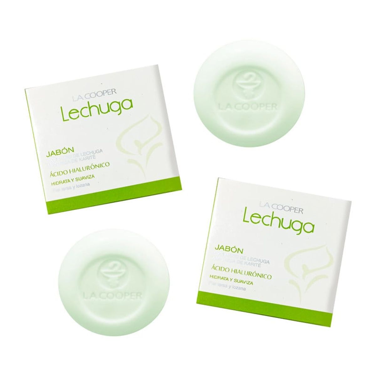 GENERICO - Jabón lechuga con manteca de karité La cooper 80Gr 2 Unidades