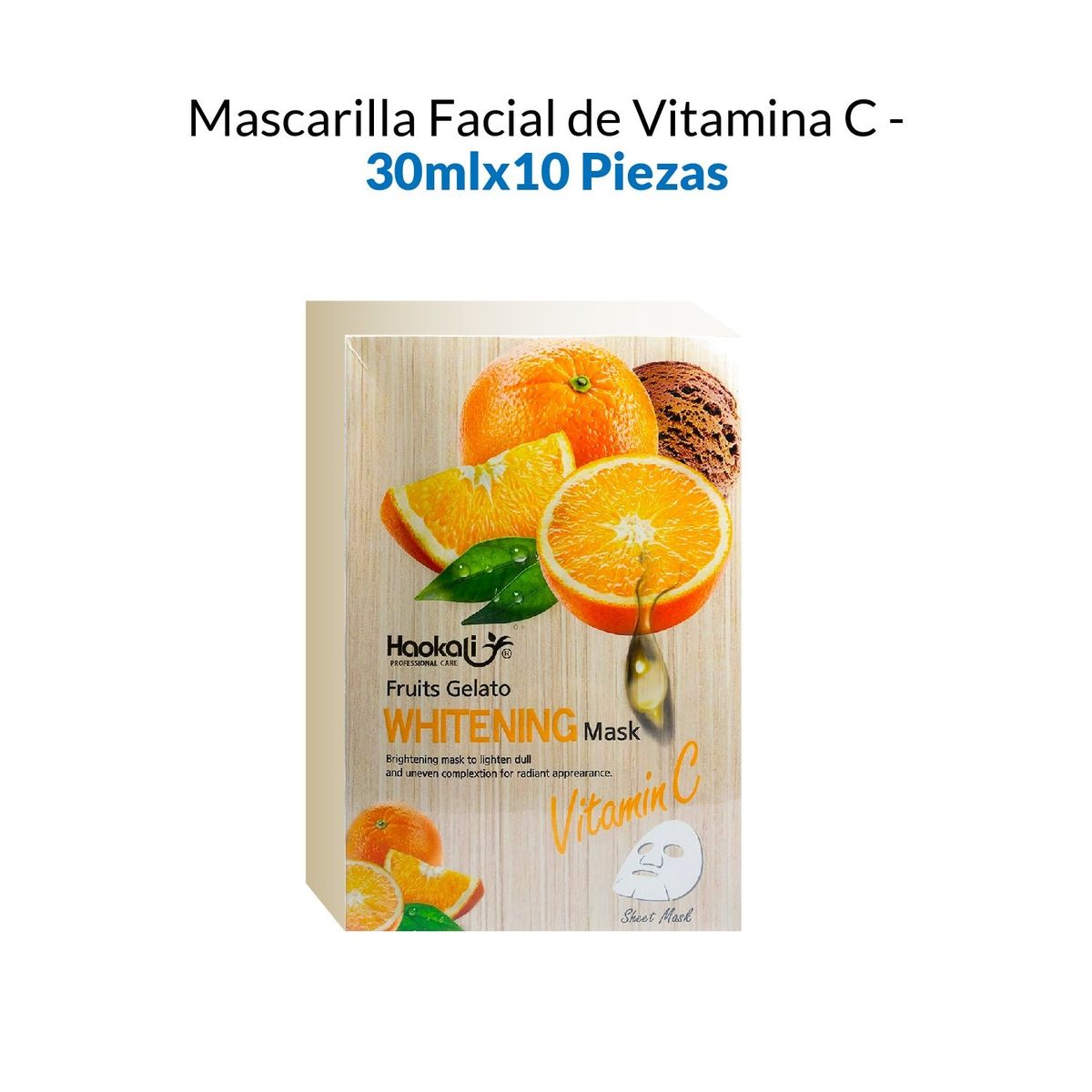 WOKALI - Mascara Facial Blanqueadora De Vitamina C Wokali 30mlx10 Piezas