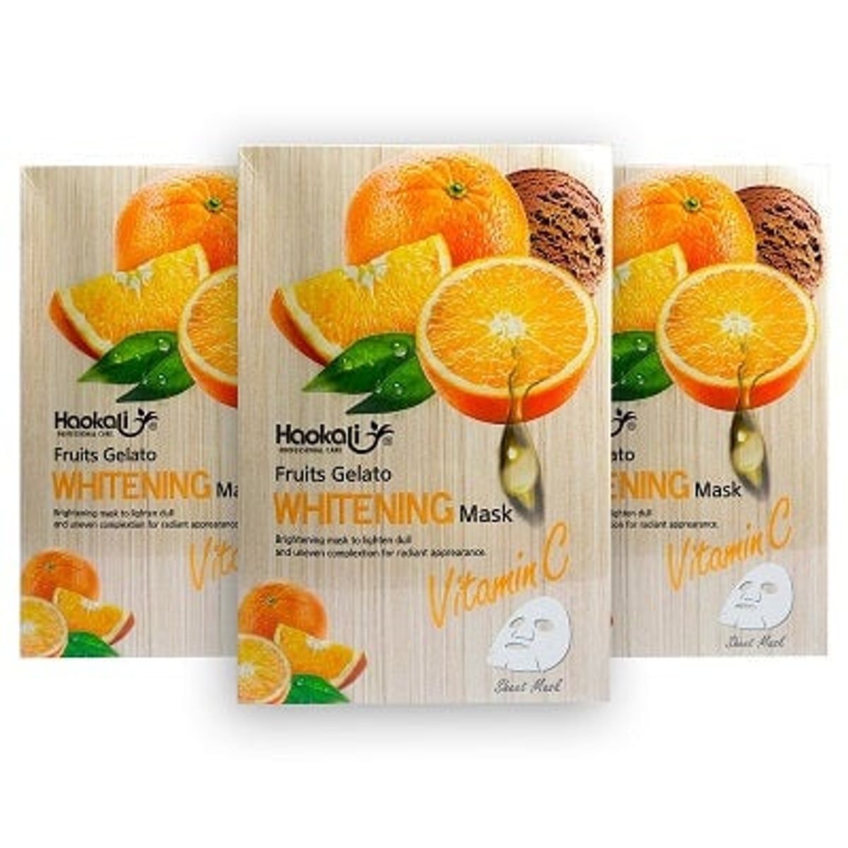 WOKALI - Mascara Facial Blanqueadora De Vitamina C Wokali 30mlx10 Piezas 3 Pack