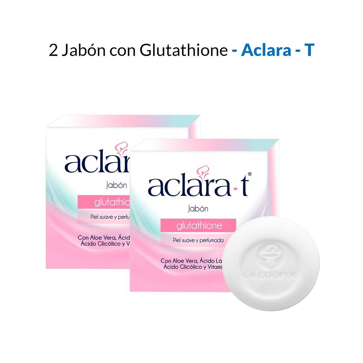 GENERICO - Jabón Con Glutathione Aclara-T 80Gr 2 Unidades