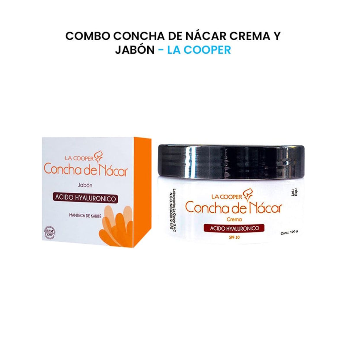 GENERICO - Combo Concha De Nácar Crema 100Gr y Jabón 80Gr La Cooper