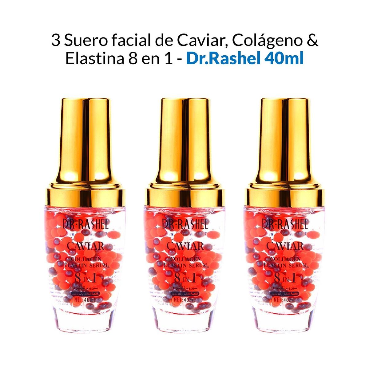 GENERICO - Suero Facial De Caviar Colágeno & Elastina 8 En 1 Dr Rashel 40Mml 3Un