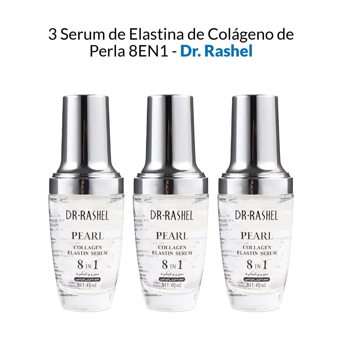 GENERICO - Suero De Elastina De Colágeno Perla 8En1 40ml Dr Rashel 3 Unidades