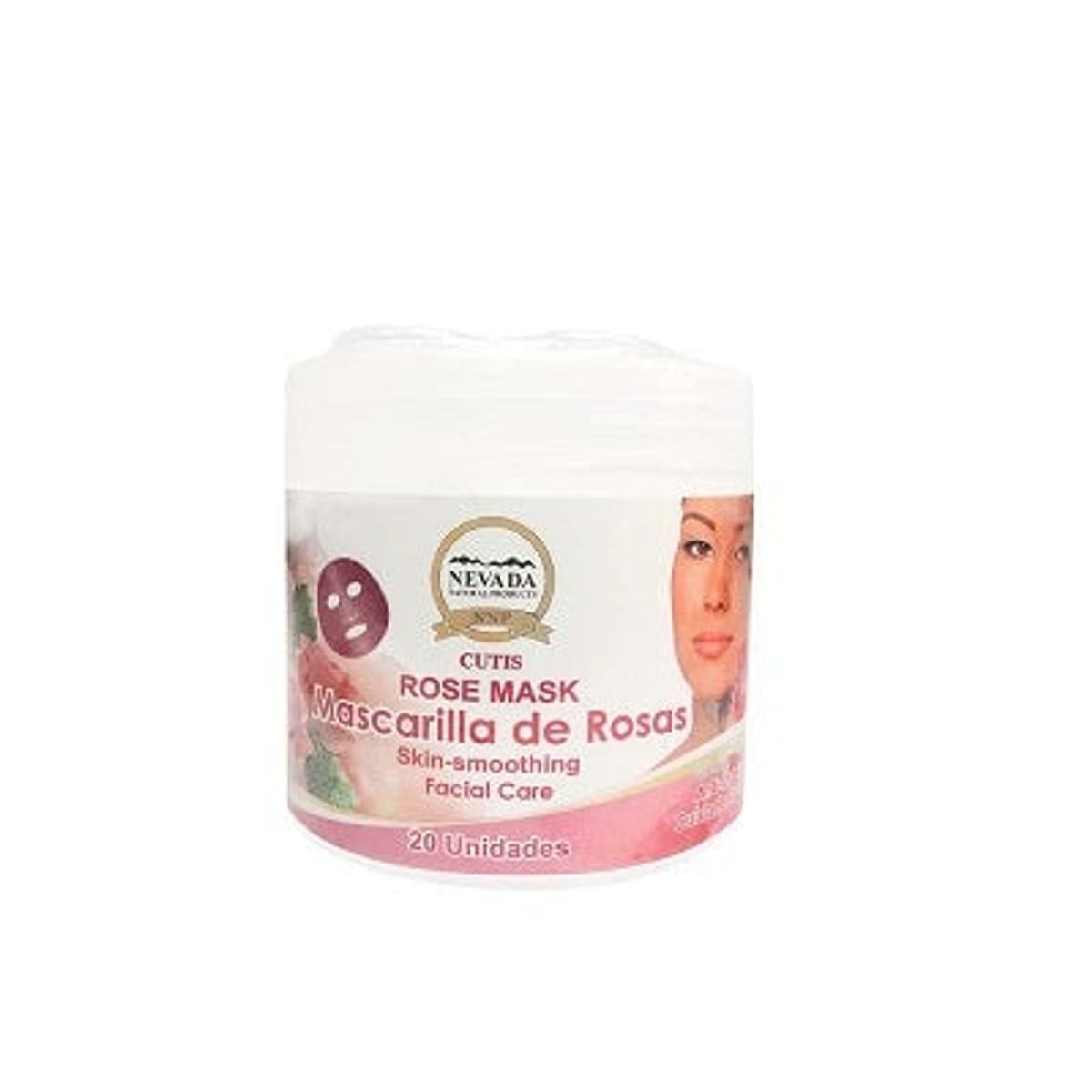NEVADA NATURAL PRODUCTS - Mascarilla Rosas Para Rostro Nevada 20 Unid