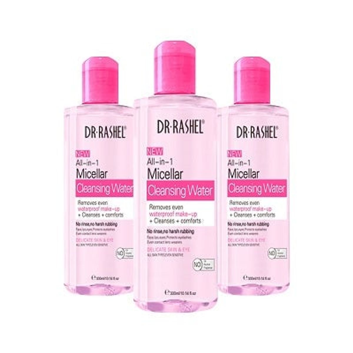 GENERICO - Agua Limpiadora Micellar Pink Dr Rashel 300ml 3 Unidades