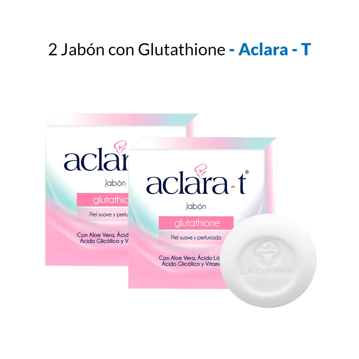 GENERICO - Jabón Con Glutathione Aclara-T 80Gr 2 Unidades