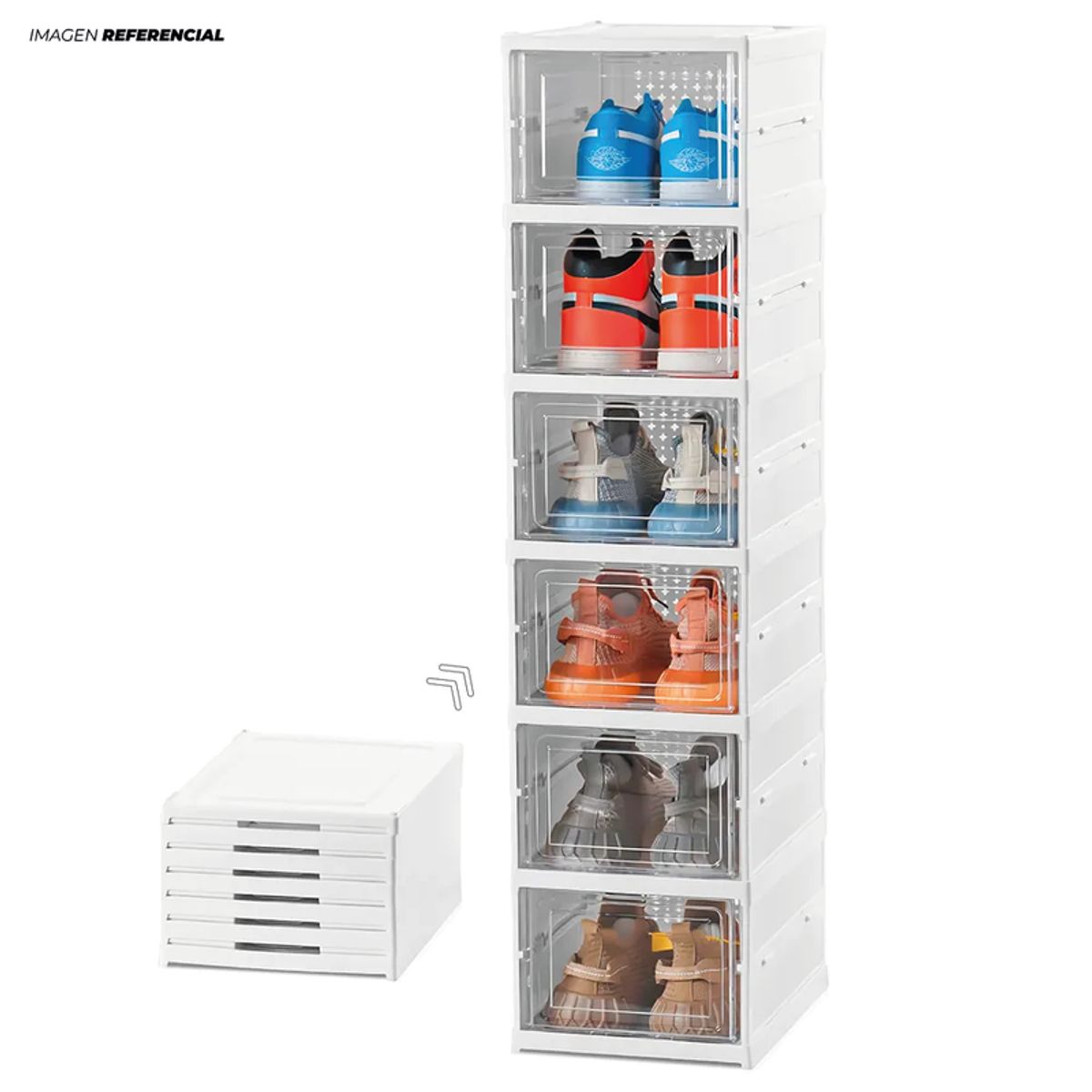 GENERICO - Zapatera Plegable 6 Niveles Organizador de Zapatos