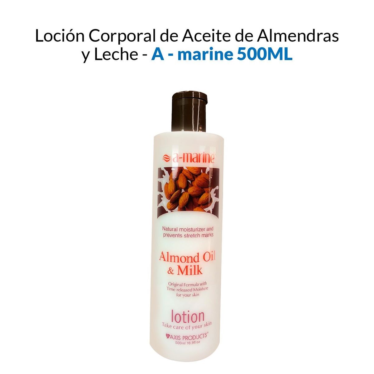 GENERICO - Locion Corporal De Aceite De Almendras Y Leche A-Marine 500ml