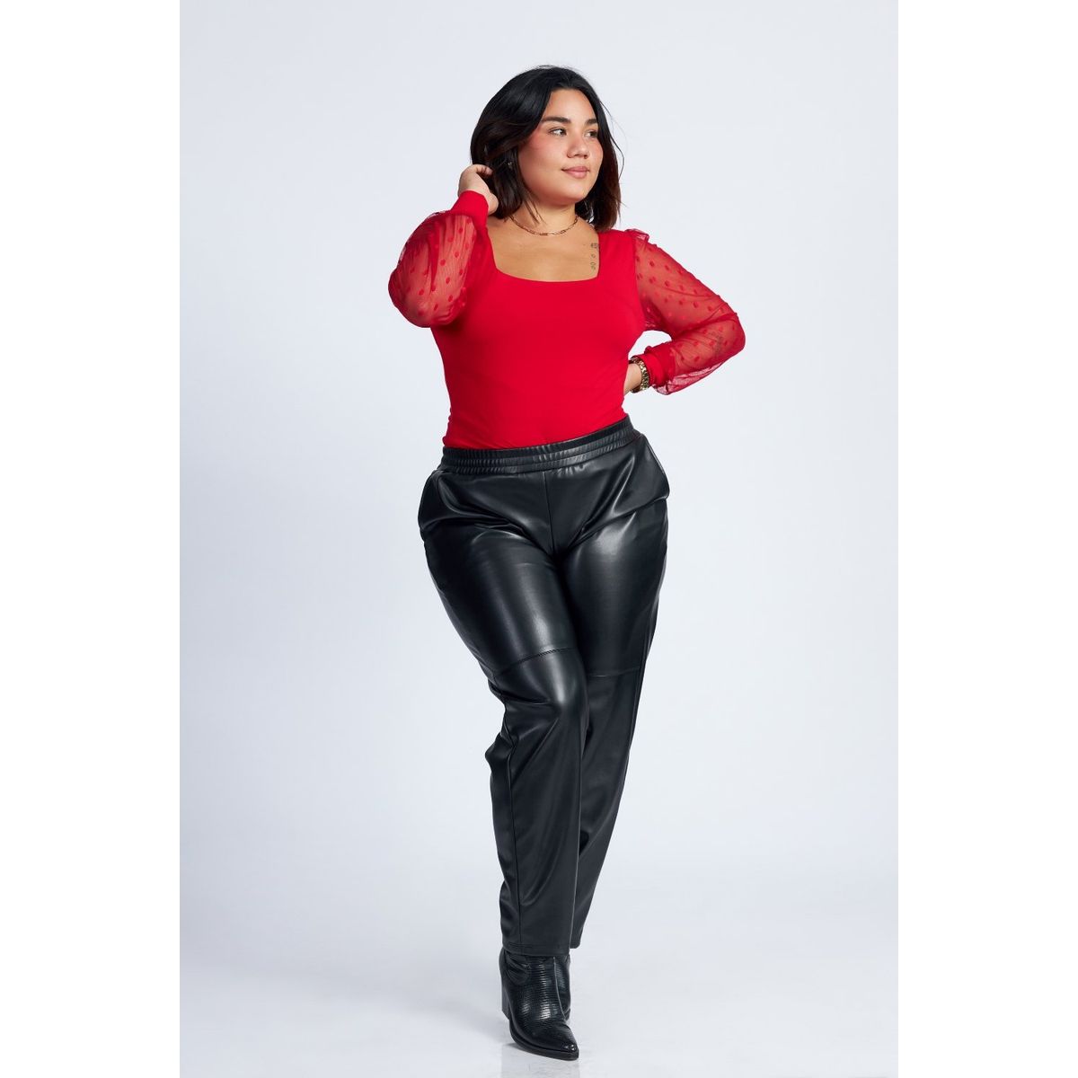 MISS LADY - Top Melanie de Lunares - Rojo