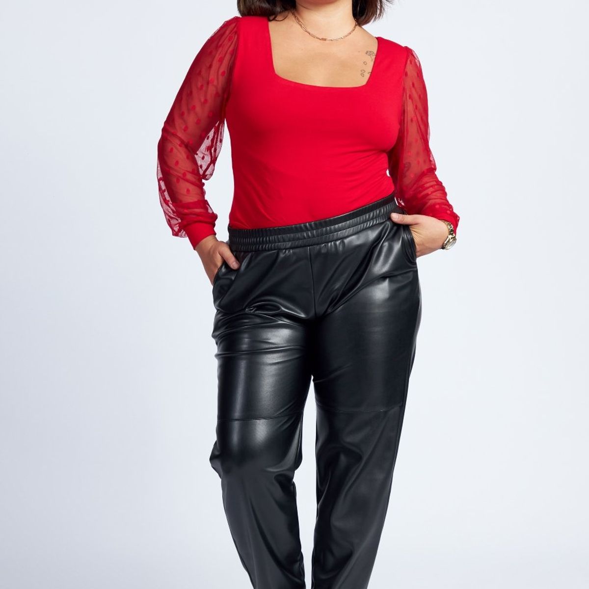 MISS LADY - Top Melanie de Lunares - Rojo